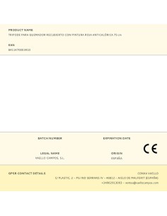 Trípode para quemador de acero recubierto, 75 cm 2