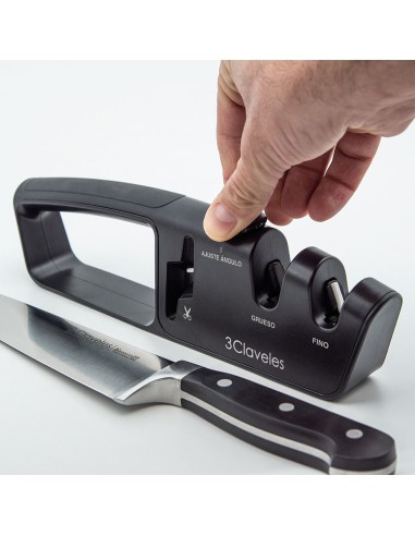 Aiguiseur de ciseaux et de couteaux avec angle réglable de 25 cm