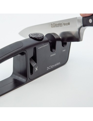 Aiguiseur de ciseaux et de couteaux avec angle réglable de 25 cm