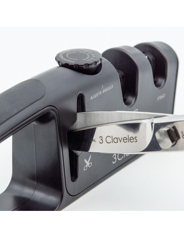 Aiguiseur de ciseaux et de couteaux avec angle réglable de 25 cm