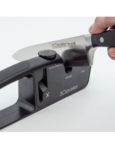 Aiguiseur de ciseaux et de couteaux avec angle réglable de 25 cm