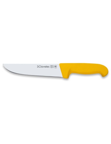 Cuchillo carnicero fino con mango amarillo proflex 18 cm