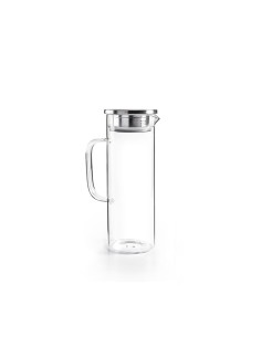 Borosilicate and stainless steel pitcher 1.1 l for fridge