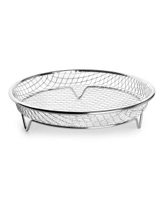 Cestello rotondo in acciaio inox per friggitrice ad aria - ø19 x 4 cm