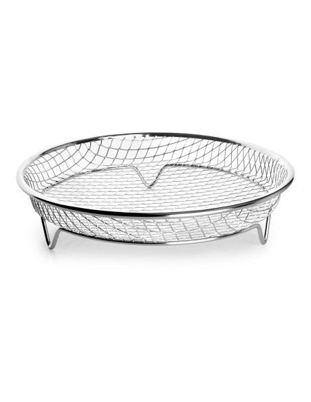 Runder Edelstahlkorb für Heißluftfritteuse - ø19 x 4 cm