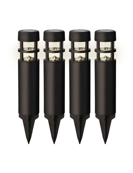 Piquet solaire noir 1 led, 3 im, fonction fixe, set de 4 pcs