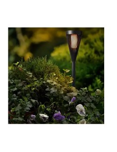 Solarleuchte Stecker 12 LEDs, schwarz, 10 x 46 cm 2