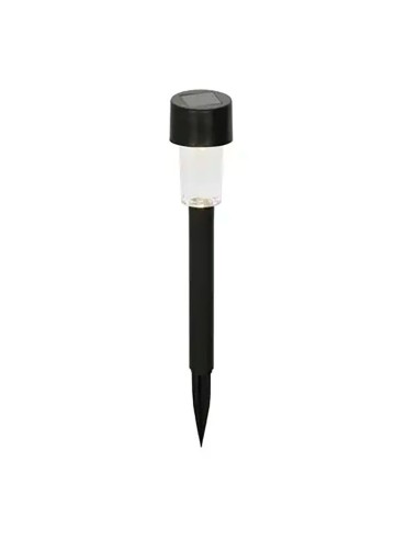 Estaca solar negra con luz LED, 4,5 cm de diámetro