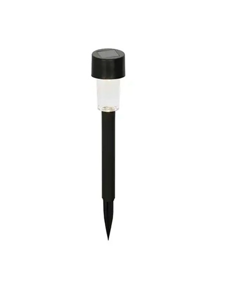 Estaca solar negra con luz LED, 4,5 cm de diámetro