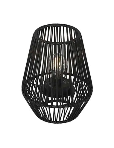Lanterna solar preta com luz LED integrada, ø22 x 25 cm