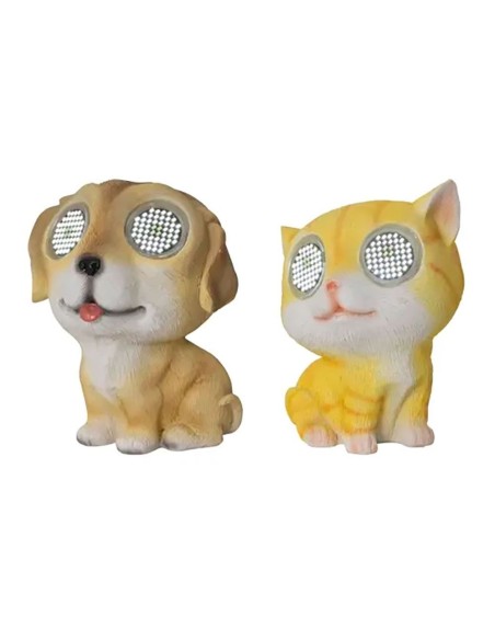 Figura solar de animal com luz LED, 9 x 8 x 11 cm