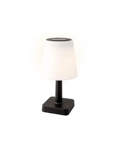 Lampe solaire de table, noire et blanche, 2W, 2700K