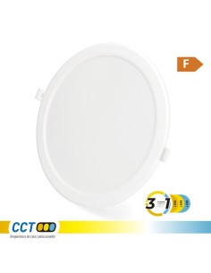 Round LED Recessed Downlight 18 W 3CCT 1820 lm White Frame