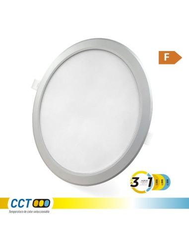 Round LED Recessed Downlight 18 W 3CCT 1820 lm Aluminum Frame