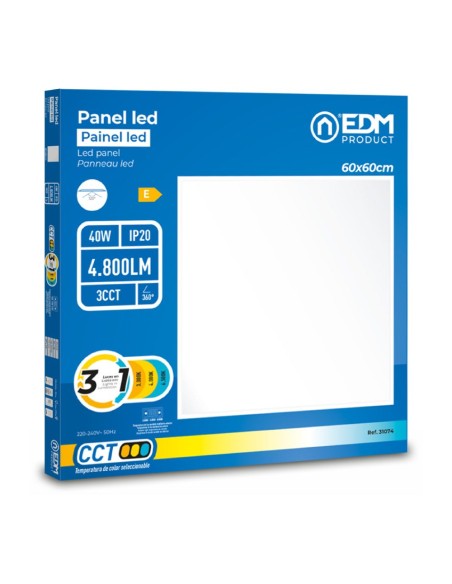 Panel LED 40W 3CCT 4800 lm 595x595 mm