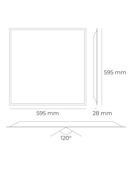 Panel LED 40W 3CCT 4800 lm 595x595 mm