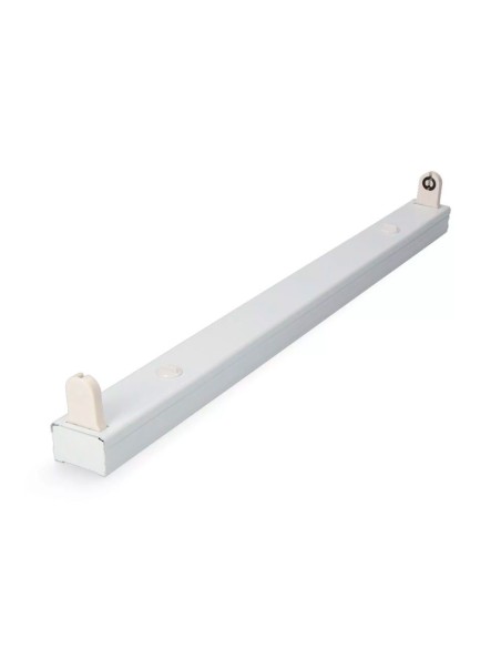 Regleta T8 de alumínio para tubo LED de 60 cm, branca