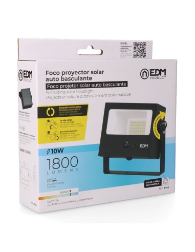 Verstellbarer Solarstrahler 10 W 1800 lm 6500 K mit Bewegungssensor