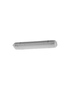 Schermo impermeabile per 2 tubi LED 60 cm, bianco, IP65