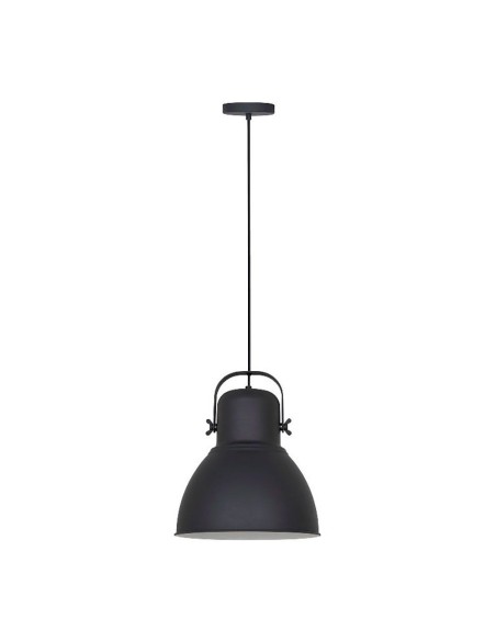 Luminária de teto pendente E27 preta 320mm