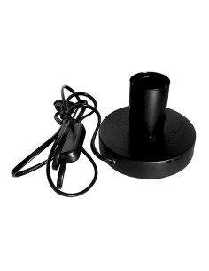 E27 Table Base with Cable and Switch, Black, ø120 x 85mm