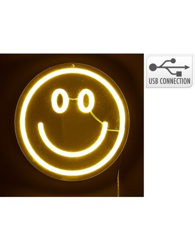 Luce LED neon decorativa faccia - specchio, 20 x 20 cm