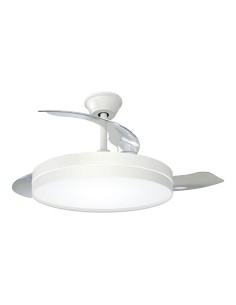 Ventilateur de plafond 3cct en acier 107 cm, blanc