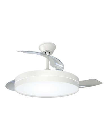 Ventilador de teto 3cct de aço 107 cm, branco