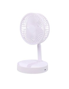 Foldable Rechargeable Desk Fan White, 3 Speeds