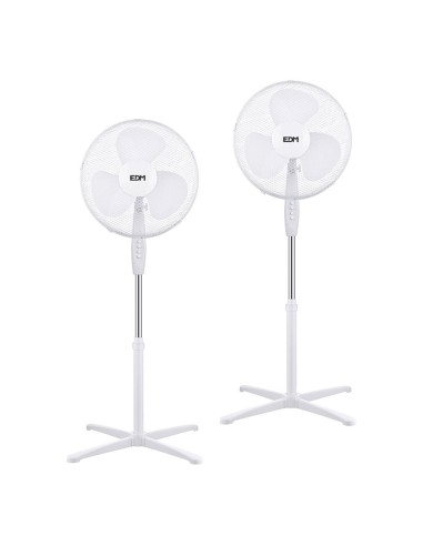 Ventilador de pie 38 W, blanco, 40 cm, pack de 2 unidades