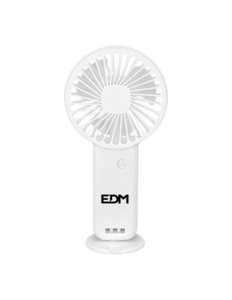 Handheld fan with detachable base and smartphone holder