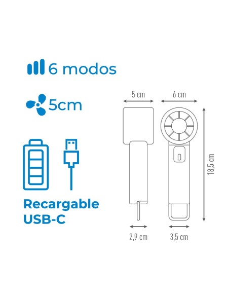 Ventilador de mão digital regulável 199