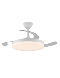 Ventilador de teto LED 3CCT com lâminas retráteis, 45W