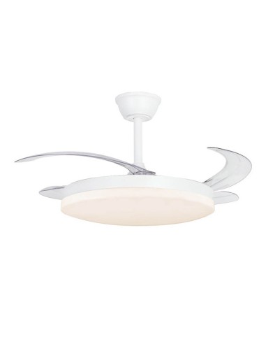 Ventilador de teto LED 3CCT com lâminas retráteis, 72W