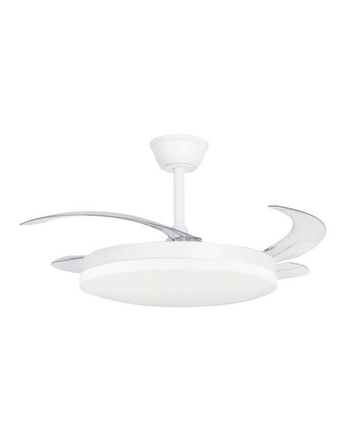 Ventilador de teto LED 3CCT com lâminas retráteis, 72W