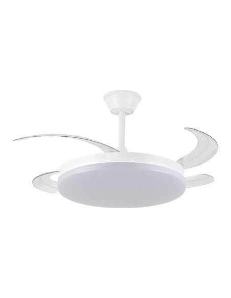 Ventilador de teto LED 3CCT com lâminas retráteis, 72W