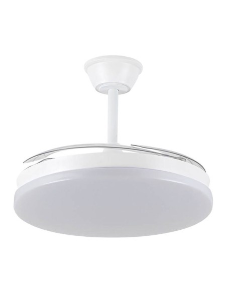 Ventilador de teto LED 3CCT com lâminas retráteis, 72W