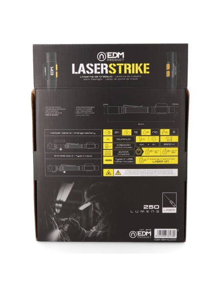 Linterna LED recargable tipo pluma 250 lm