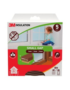 Classic insulation strip for small gaps of 1 - 3 mm, brown, 6 m