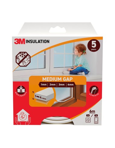 Vedante de isolamento clássico para fendas médias de 1 - 4 mm, branco, 6 m