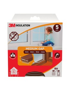 Guarnizione di isolamento classica per fessure medie di 1 - 4 mm, marrone, 6 m