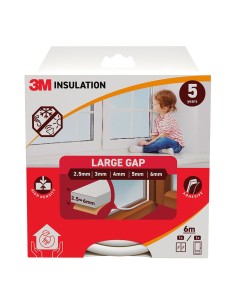 Striscia di isolamento classica per grandi fessure di 2,5 - 6 mm, bianca, 6 m