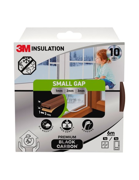 Premium-Isolierstreifen für kleine Spalten 1-3 mm, braun, 6 m