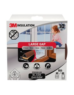 Selante de isolamento premium para frestas grandes de 2,5 - 6,5 mm, marrom, 6 m