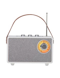 Radio FM rechargeable Bluetooth 5W blanche 16x7x10.5 cm 2