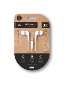 Auriculares Eartech con conector mini-jack 2m blancos