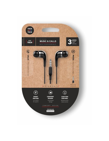 Eartech Headphones with Black Mini-Jack Connector
