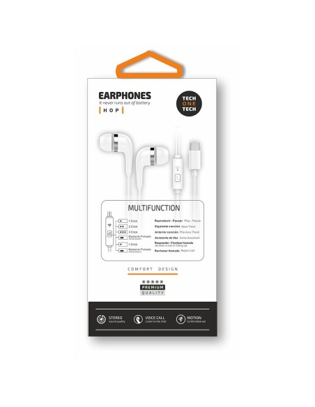 Hop USB-C Kopfhörer Weiß 2m
