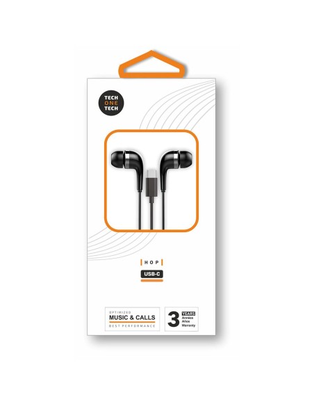 Hop headphones with USB-C connector in black, high-quality sound