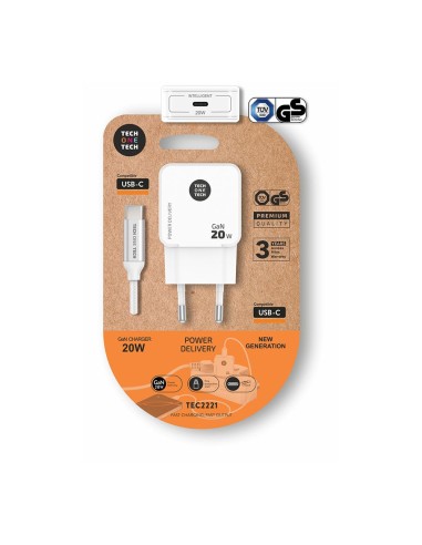 GAN 20W Fast Charger with White USB-C Cable